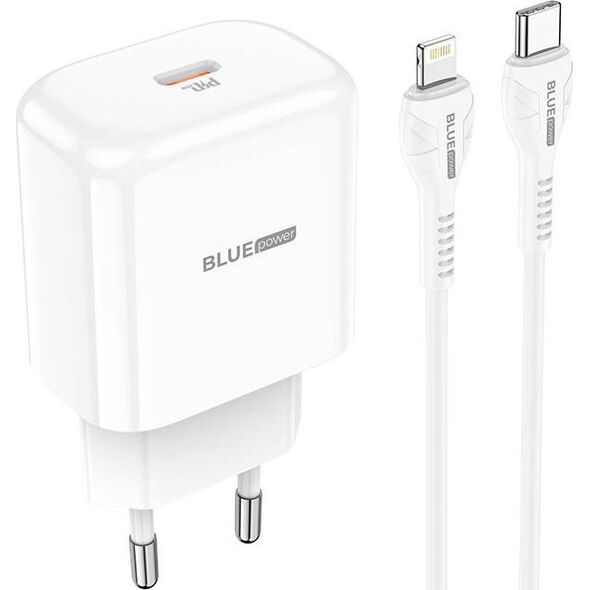 Ładowarka Blue Power BLUE POWER ŁADOWARKA SIECIOWA BBN3 QC 20W + KABEL LIGHTNING BIAŁY