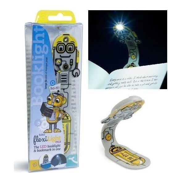 Thinking Gifts Flexilight Pals Robot Grey - Lampka do książki