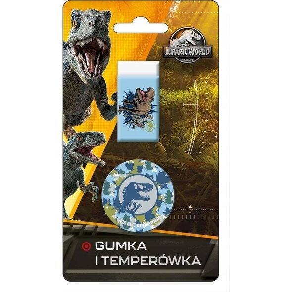 Teka Gumka + temperówka Jurassic Park