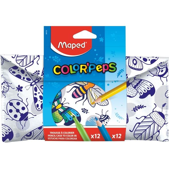 Piórnik Teka Piórnik Colorpeps do pokolorowoania + akcesoria