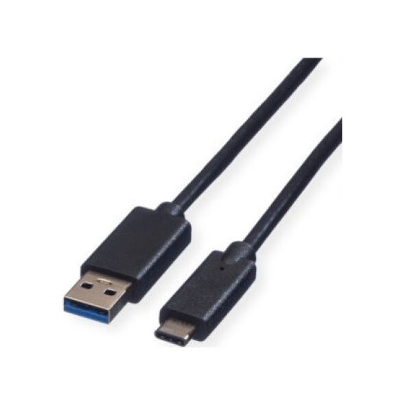 Kabel USB Roline Kabel ROLINE GREEN USB 3.2 Gen 1, A-C, M/M, czarny, 0,5 m