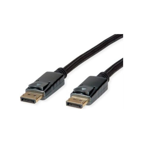 Roline Kabel ROLINE DisplayPort, DP v1.4, M/M, czarny/srebrny, 3 m