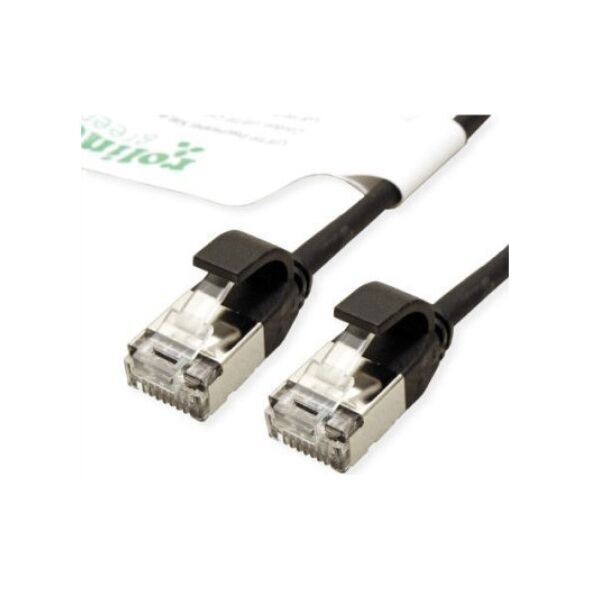 Roline ROLINE GREEN F/UTP DataCenter Patch Cord Cat.6A (Class EA), LSOH, bardzo cienki, czarny, 2 m