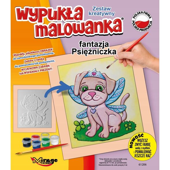 Teka Wypukła malowanka Fantazja Psiężniczka