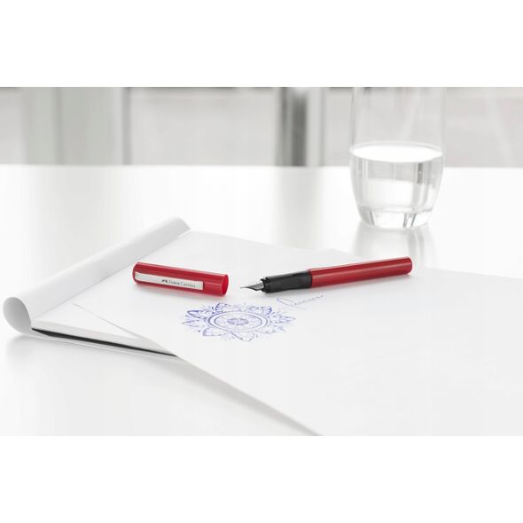 Teka Pióro wieczne czerwone + 6 naboi FABER CASTELL