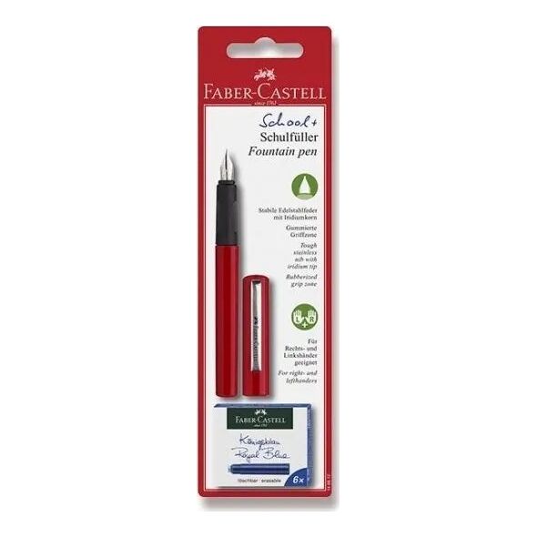 Teka Pióro wieczne czerwone + 6 naboi FABER CASTELL