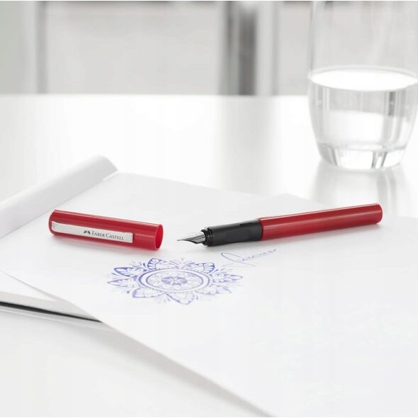 Teka Pióro wieczne czerwone + 6 naboi FABER CASTELL