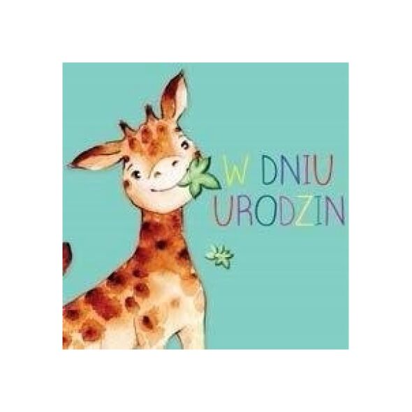 Teka Karnet kwadrat CL4211_PO Urodziny Żyrafa