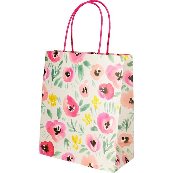 Incood Torba prezentowa 21x25 pastelowe kwiaty mix