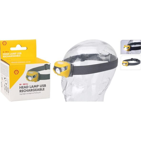 Latarka Koopman LATARKA CZOŁOWA LED SHELL USB PLUS KABEL