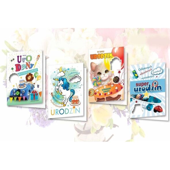 Top Graphic Karnet B6 brokatowany z nalepk± (10szt) MIX