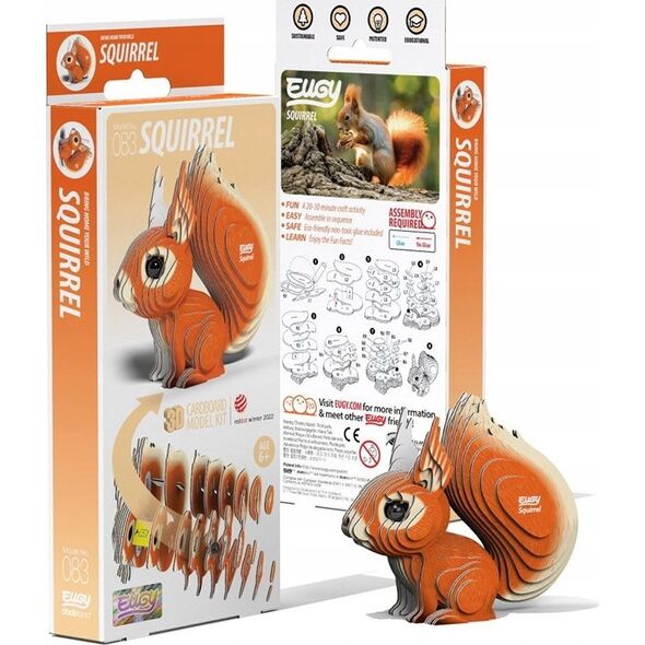 Fat Brain Toys Wiewiórka Pospolita Eugy. Eko Układanka 3D