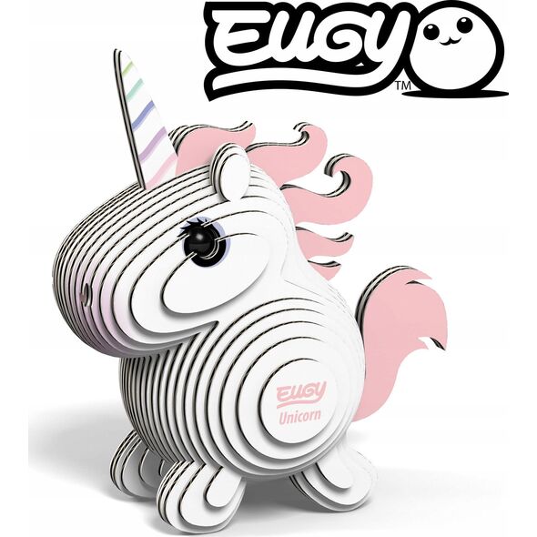 Teka Jednorożec Różowy Eugy. Eko Układanka 3D