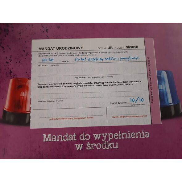 HENRY Karnet z mandatem 50-stka