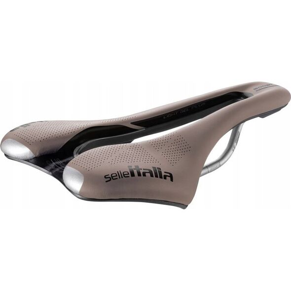 Selle Italia Siodło SELLE ITALIA SLR BOOST GRAVEL TI316, Superflow S (id match - S3), TI 316 Rail, Fibra-Tek, Light Gel, 204g, Brązowe (NEW)