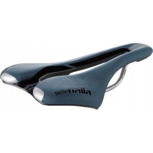 Selle Italia Siodło SELLE ITALIA SLR BOOST GRAVEL TI316, Superflow L (id match - L3), TI 316 Rail, Fibra-Tek, Light Gel, 209g, Niebieskie (NEW)