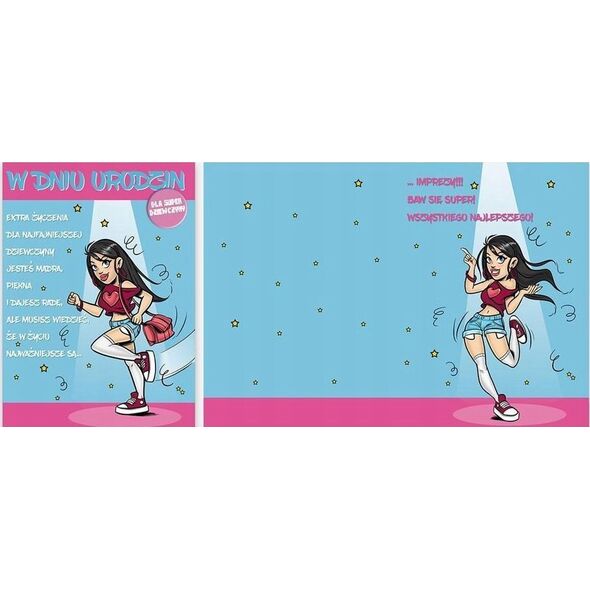 Stamp Karnet Comic B6 + koperta wzór nr 27 Urodziny