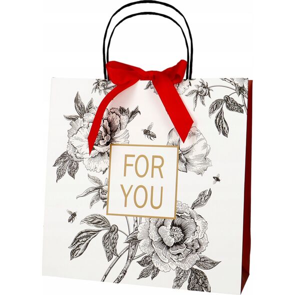 Incood Torba prezentowa 34x34cm z kokard± mix