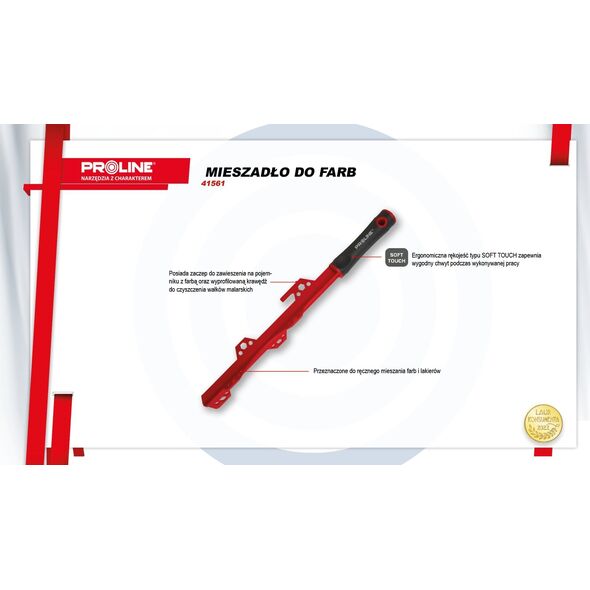 Pro-Line Mieszadło do farb, 385mm, rączka 2 komponentowa tpr, proline