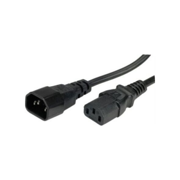 Kabel zasilający Roline Przedłużacz zasilania ROLINE GREEN, IEC 320 C14 - C13, czarny, 3 m