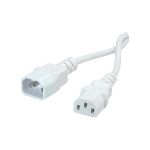 Kabel zasilający Roline Przedłużacz zasilania ROLINE GREEN, IEC 320 C14 - C13, biały, 1,8 m