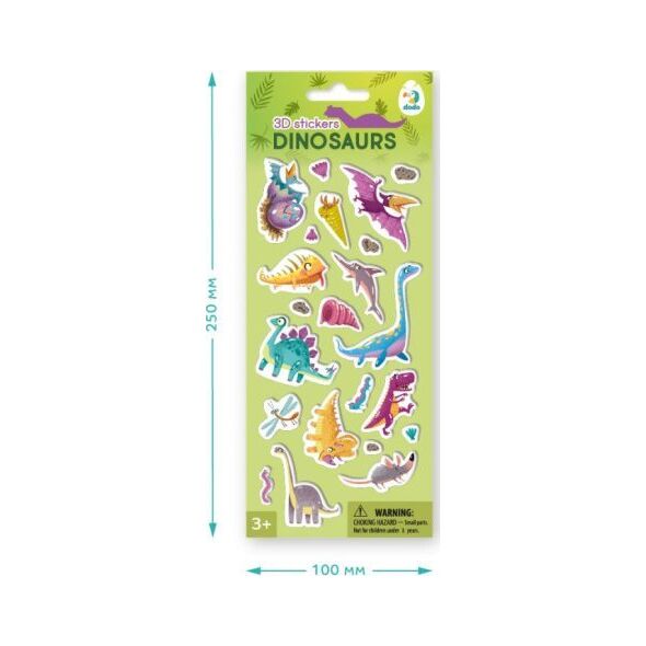 Incood Naklejki 3D Dinosaurs