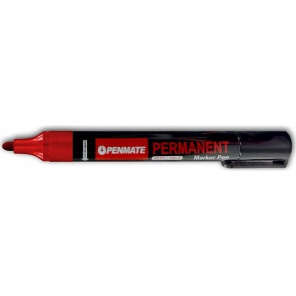 Teka Marker permanenty okr±gły czerwony (12szt) PENMATE