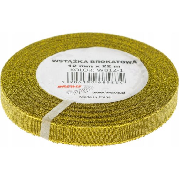 Teka Wst±żka brokatowa złota 12mmx22m