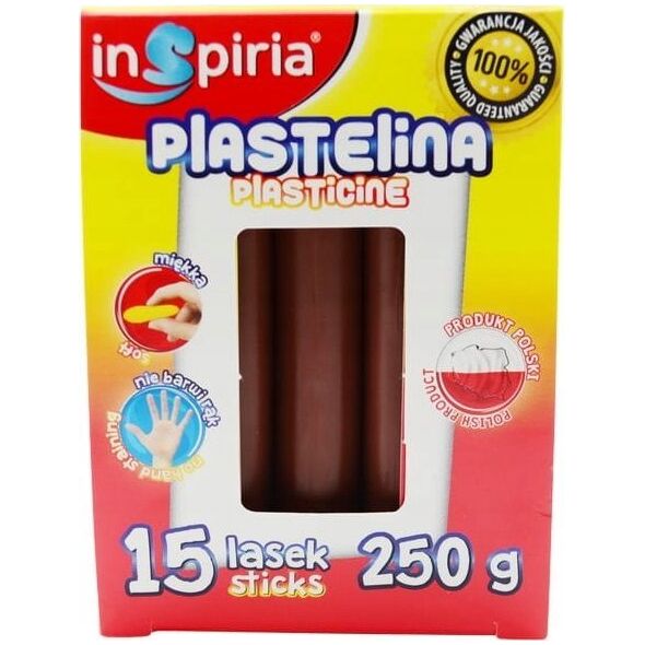 Teka Plastelina br±zowa 15 lasek 250g