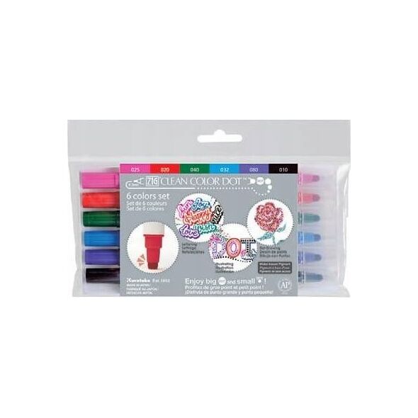 Artequipment Zig Clean Color DOT 6 color set