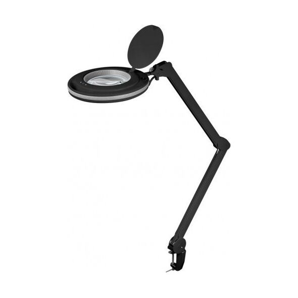 Lampka biurkowa Goobay Lampa lupa LED z zaciskiem, 9 W, czarny