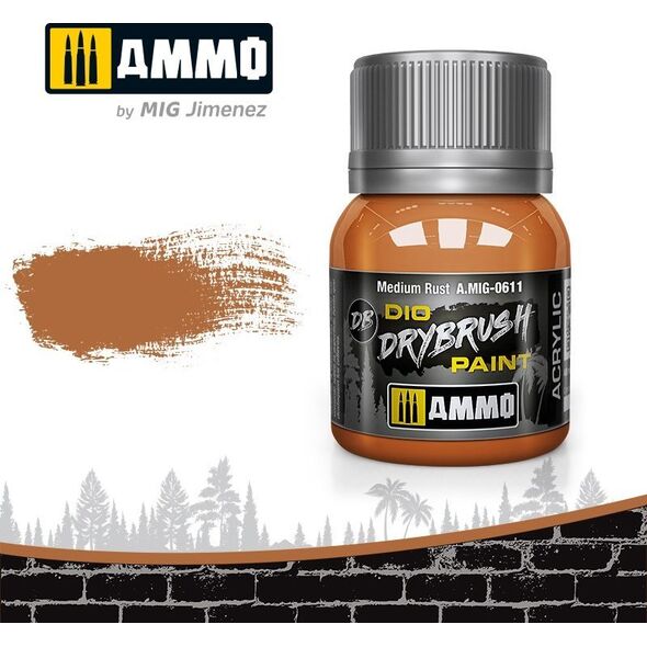 Vallejo Ammo: DIO Drybrush - Medium Rust