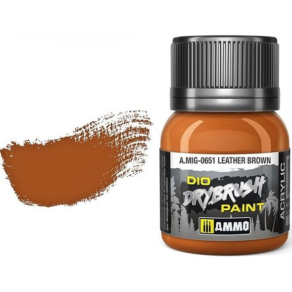 Vallejo Ammo: DIO Drybrush - Leather Brown