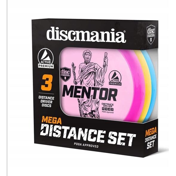 Discmania Diskgolfo diskų rinkinys Active Premium MEGADISTANCE 3 disc set
