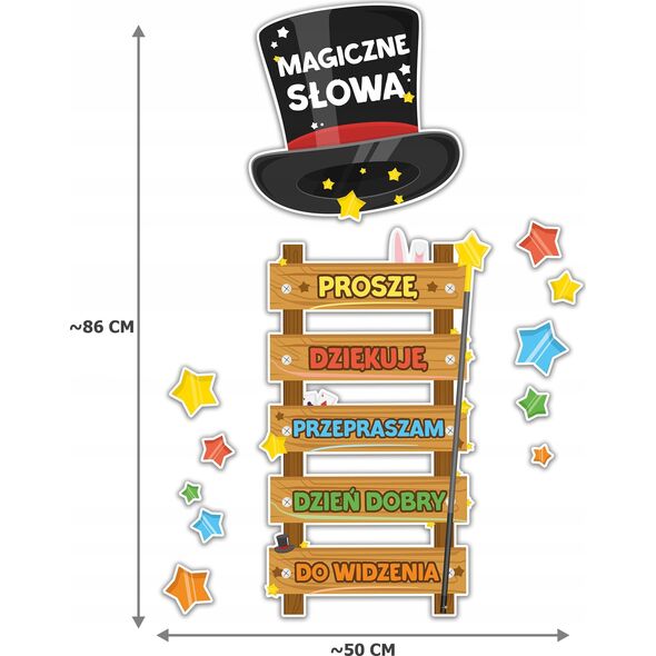 Teka Dekoracje szkolne - Magiczne słowa 12el