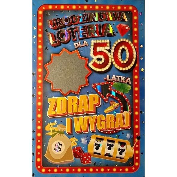 Teka Karnet Urodziny 50 męskie