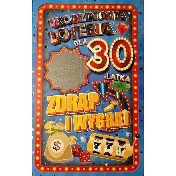 Yeku Karnet Urodziny 30 męskie
