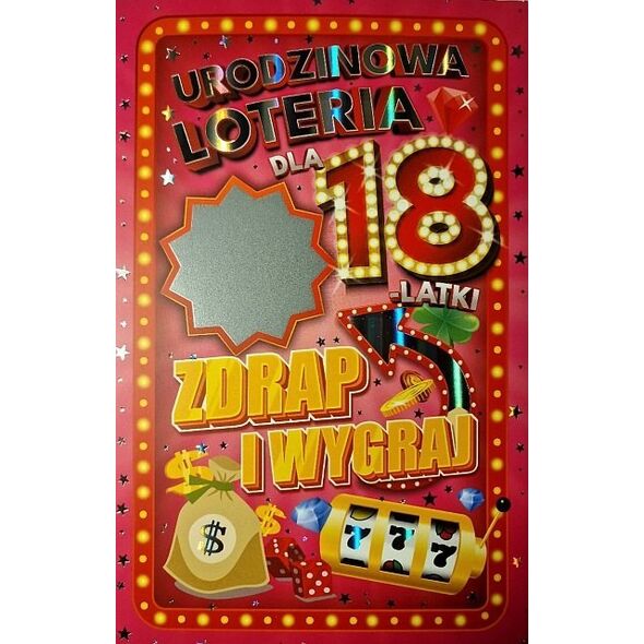 Yeku Karnet Urodziny 18 damskie