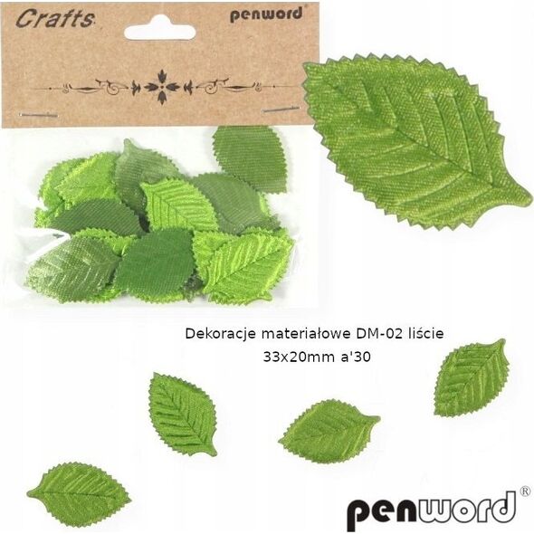 Titanum Dekoracje materiałowe li¶cie 33x20mm 30szt