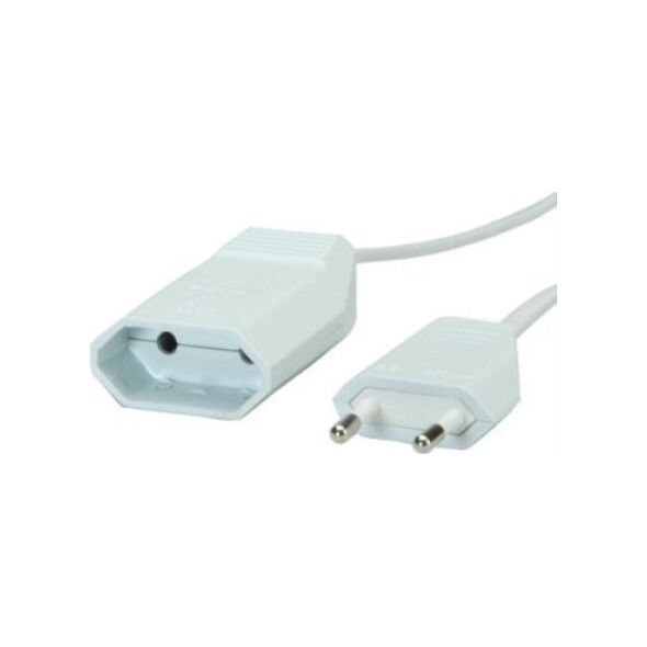 Kabel zasilający Bachmann BACHMANN Przedłużacz Euro 230V/2.5A, biały, 5 m