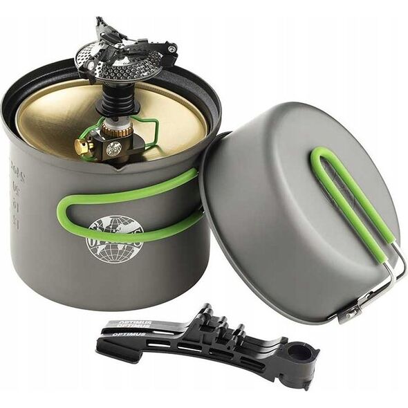Optimus Optimus Crux Weekend cooking system, gas cooker (black/grey, with Weekend cooking set)