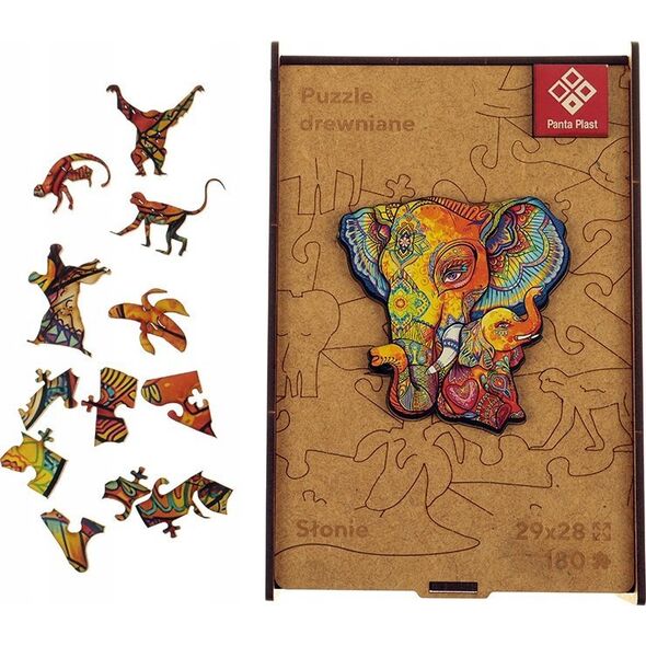Teka Puzzle drewniane A3 - Słonie