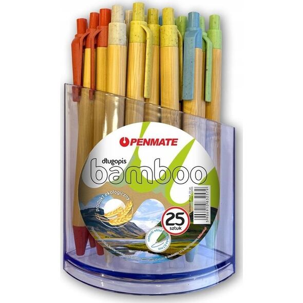 Teka Długopis Bamboo BP-104 mix (25szt) PENMATE