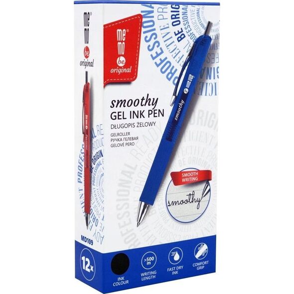 Teka Długopis żelowy Smoothy czerwony (12szt) MemoBe