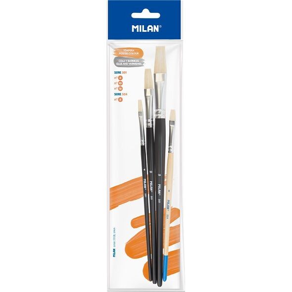 Teka Pędzle nr 4,10,16 seria 501, nr 8 seria 524 MILAN