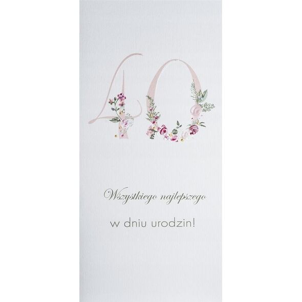 MAK Karnet Urodziny 40 DL U17 - Kwiaty