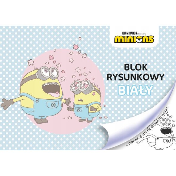 Teka Blok rysunkowy A4/20K biały Minionki