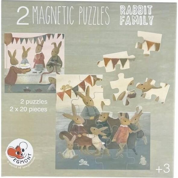 Teka Puzzle magnetyczne Rodzina Królików