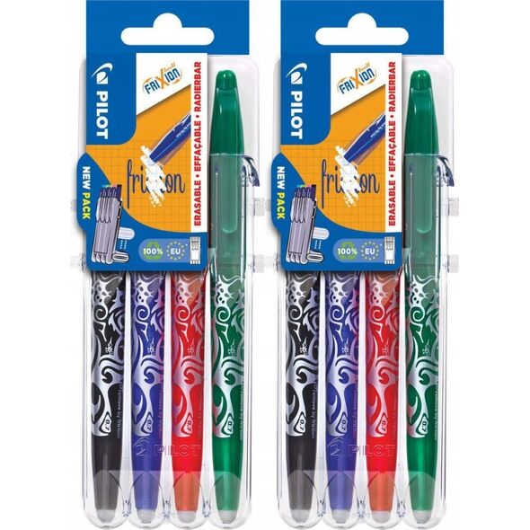 Teka Pióro kulkowe FriXion Ball 4szt + etui PILOT