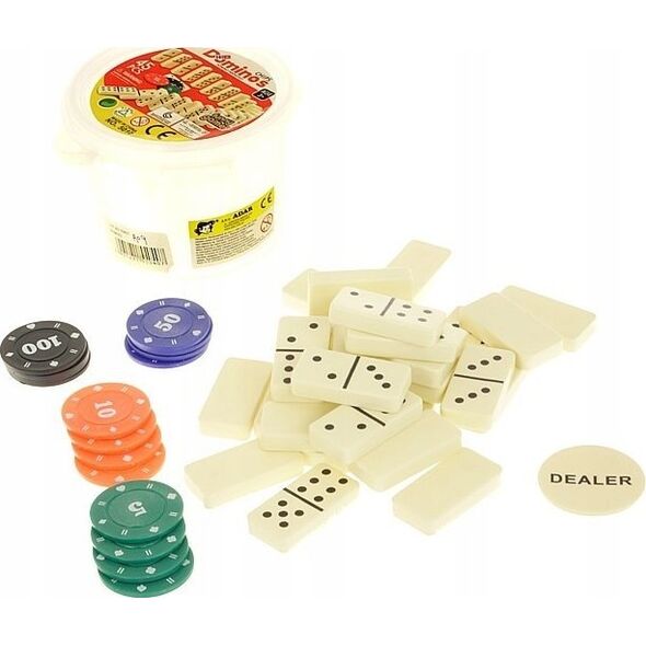 Teka Domino w wiaderku z żetonami 45el
